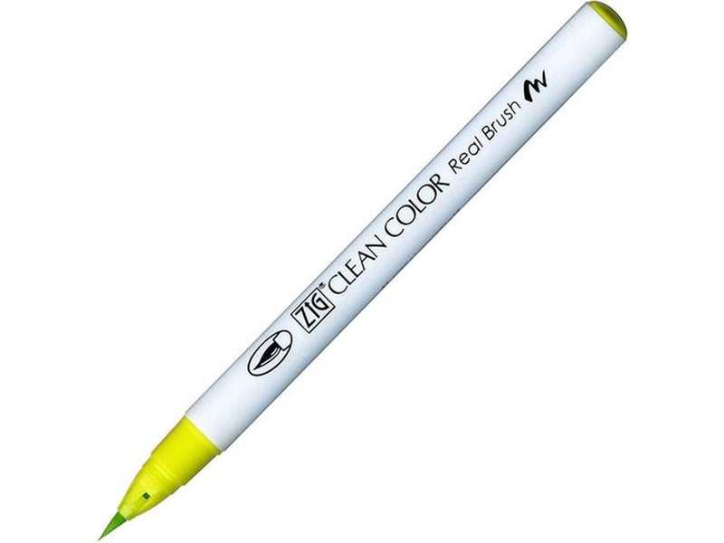 Zig Clean Color Real Brush Marker, Yellow Green